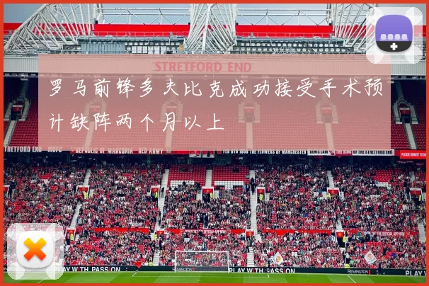 罗马前锋多夫比克成功接受手术预计缺阵两个月以上